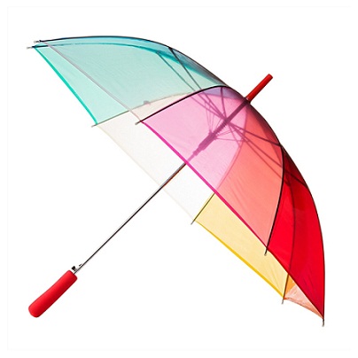 Klar regnbue gennemsigtige paraplyer