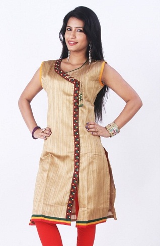 Golden Silk Casual Kurti