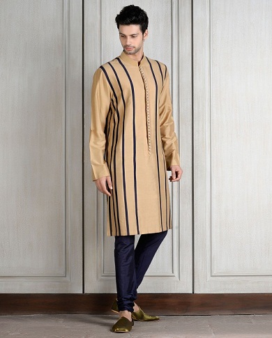 Moderne design Golden Kurta til mænd