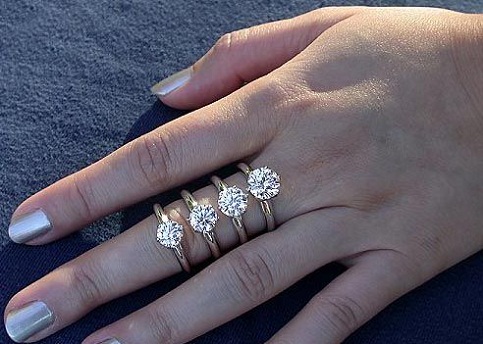 1 karátos divatos gyémánt gyűrűk