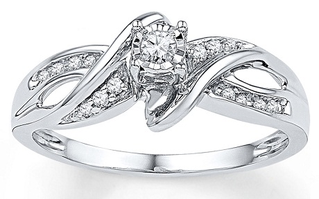 1 karátos gyémánt ígéretes gyűrű