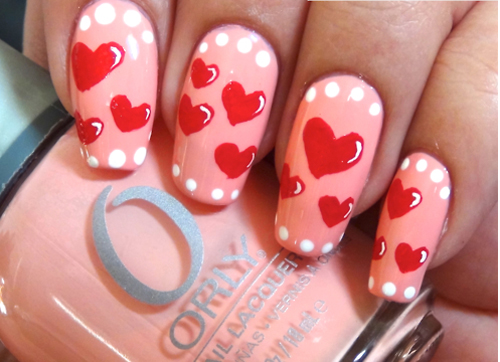 Trendy Heart Nail Art