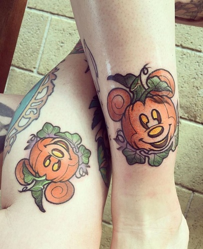 Ötletes Mickey és Minnie Tattoo Design