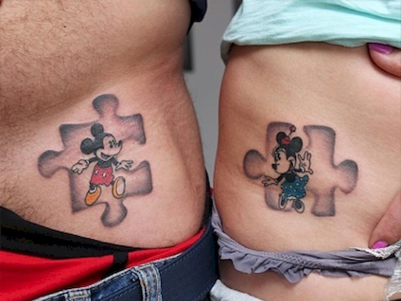 Mickey és Minnie egér tetoválás