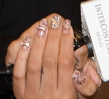 Studded Bling Negle og Leopard