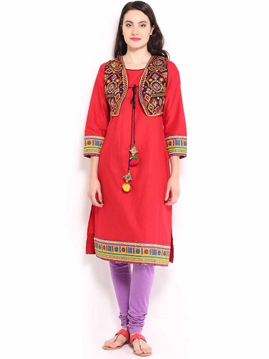 Traditional Wear Ladies Kurtas med vest