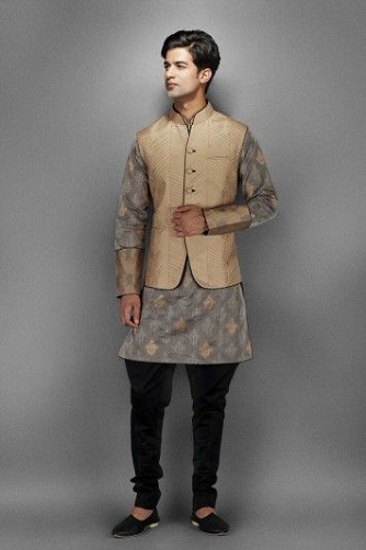 Self-Weave Kurta med vest