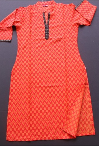 Afslappet Orange Kurta