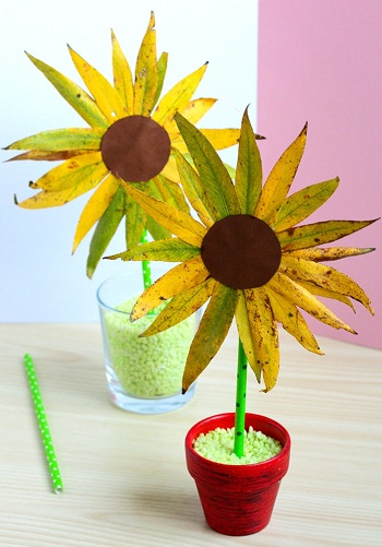 Leaf Sunflower Craft