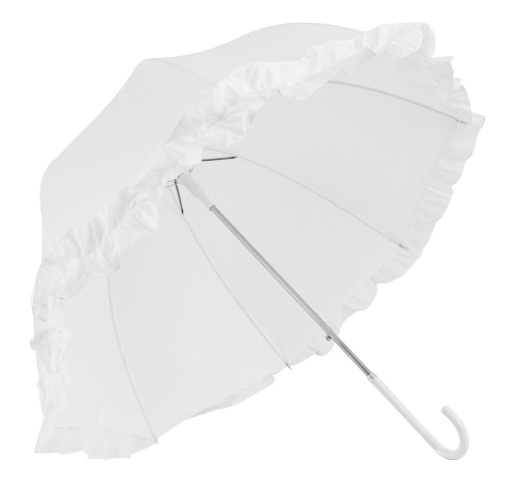 Dyb kuplede hvide paraplyer