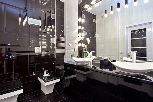 Luxus fürdőszobák fekete -fehér dizájnnal