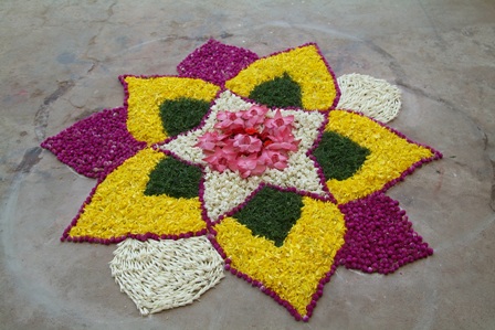 Floral Marathi Rangoli Design