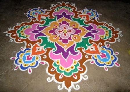 Betydende Marathi Rangoli Design