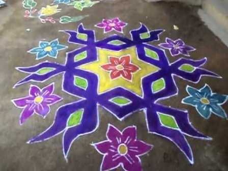 Lilla Marathi Rangoli Design