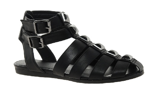 Closed Toe Flat Buckle Closure Syntetisk sandal til mænd