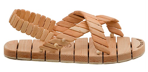 Fából készült blokk Unisex szandál kialakítás