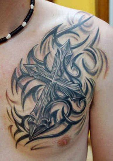 Tribal Cross Tattoos 2