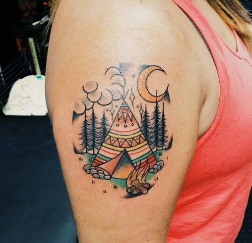 Dejligt indiansk tatoveringsdesign