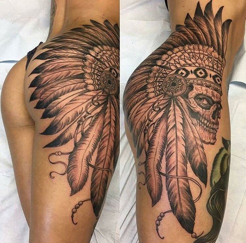 Fremragende indiansk tatoveringsdesign