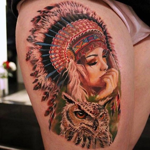 Beroligende indianske tatoveringsdesigner