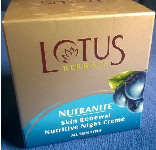 Lotus Herbals Nutranite éjszakai krém