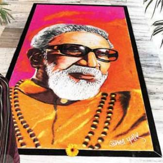 Bal Thackeray Rangoli tervezése