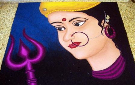 Maa Ambe Rangoli Design