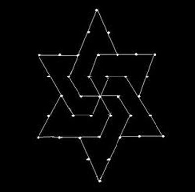 5 Dots Star Rangoli Design
