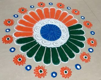 Tricolor Republic Rangoli