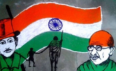 Freedom Fighters Republic Rangoli