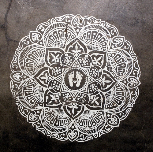 Rangoli med ris 4