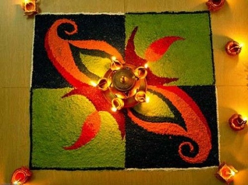 Diya Rangoli rizzsel