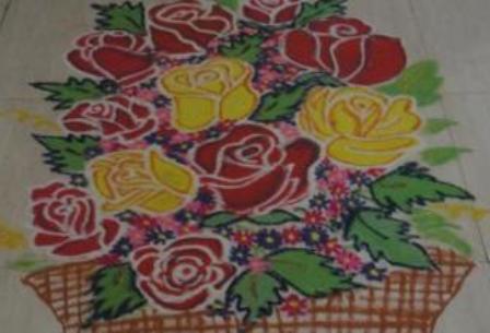 Buket af roser Rangoli Design