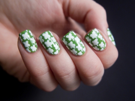 Sød Shamrock Nail Art