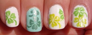 Színes Shamrock Nail Art