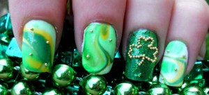 Slående smuk Shamrock Nail Art