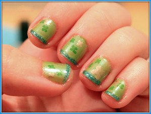 Gyönyörű Shamrock Nail Art