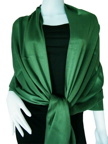 Mørkegrønne tørklæder Sjal