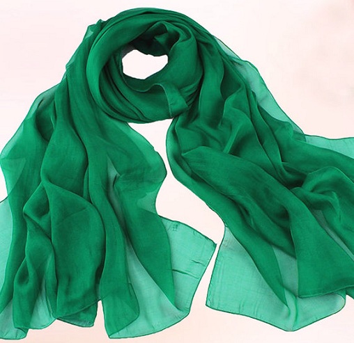 Stort grønt tørklæde