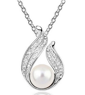 Crystal Pearl vedhæng juveler
