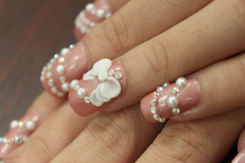 Pearl Studs Nail Art