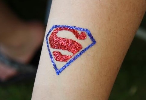 Glitter Superhelt Tatoveringer
