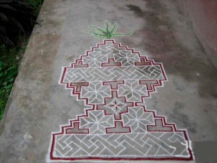 Tulsi Plant Rangoli