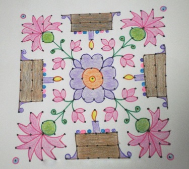 Tulsi Rangoli for begyndere