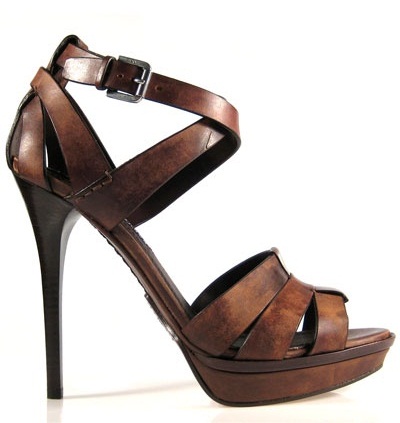 Stiletto brune sandaler