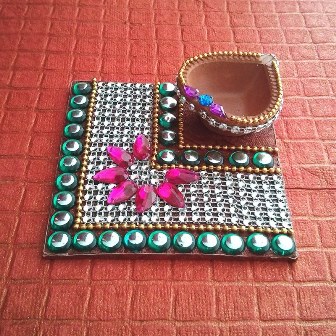 Fa Rangoli Diyával Diwali számára