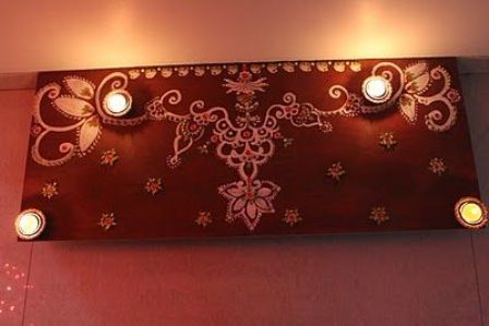 Új fa Rangoli tábla