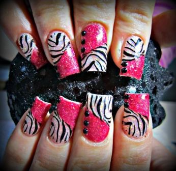 Glitrende Zebra Design i Duo Tone