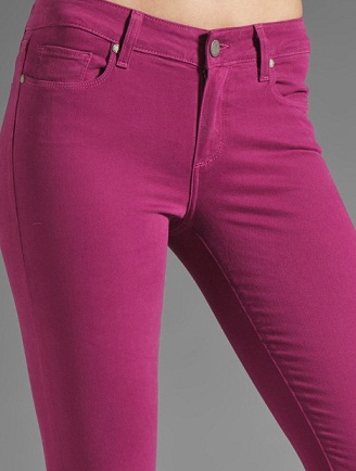 Pink jeans med lav talje