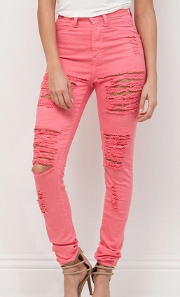 Pink Jeans i kærestestil